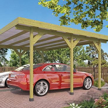 Carport met PVC dakplaten - Dubbel