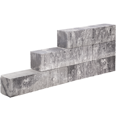 Linea block small 12x12x60 Zwart/Grijs