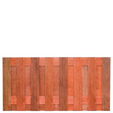 Tuinscherm hardhout 17 planks (15+2) - Kampen 90x180cm - schutting