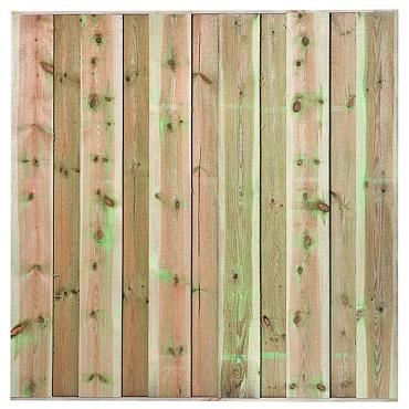 Tuinscherm geïmpregneerd 11 planks - Losser H180xB180cm fijnbezaagd - schutting