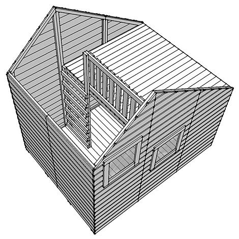 Speelhuisje - Alice (6,5m² dakleer)