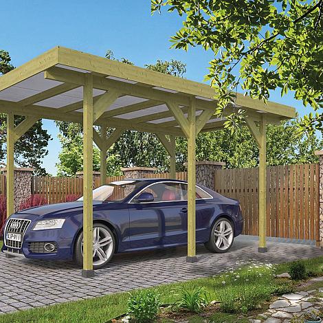 Carport met PVC dakplaten - Enkel/Aanbouwcarport