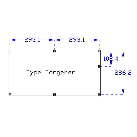 DHZ Kapschuur Tongeren vuren - 600x300cm (2 colli)