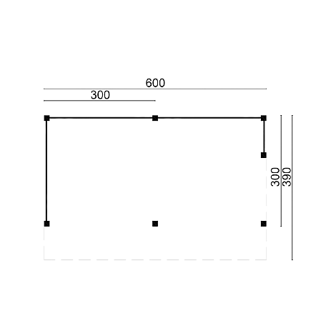 DHZ Kapschuur Goor - Zwart - 600x300cm