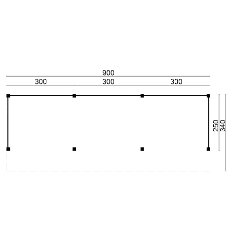 DHZ Kapschuur Boekelo (2 colli) - 900x250cm basis