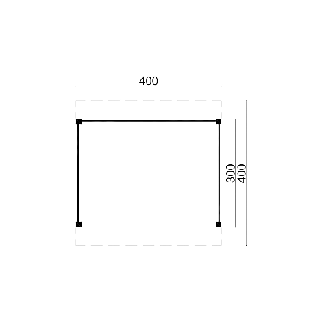 DHZ Plat dak Ommen - Zwart 300x400cm