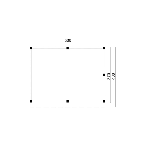 DHZ Plat dak Wezep - Zwart - 500x370cm