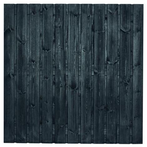 Tuinscherm zwart gesp. 23 planks (21+2) - Dresden 180x180cm - schutting