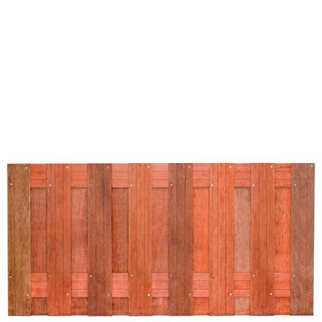 Tuinscherm hardhout 17 planks (15+2) - Kampen 90x180cm - schutting