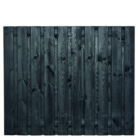 Tuinscherm zwart gesp. 21 planks (19+2) - Stuttgart 150x180cm - schutting