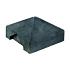 Beton-afdekpet antraciet diamantkop - 14x14x5cm zonder uitsparing