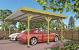 Carport met PVC dakplaten - Dubbel