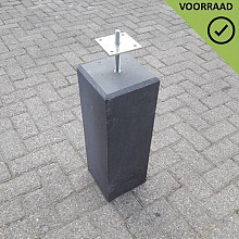 Betonpoer antraciet kanten 15x15x60 cm - incl. hoogteverstelling